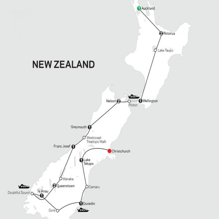 New Zealand Adventure with Breakfast daily for 14 days